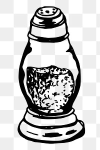 Salt shaker png sticker, transparent background. Free public domain CC0 image.