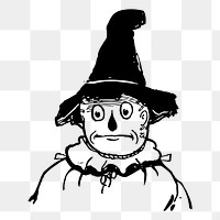 Halloween scarecrow png sticker, transparent background. Free public domain CC0 image.