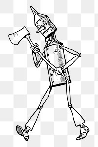 Tin Woodsman png sticker, transparent background. Free public domain CC0 image.