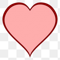 Pink heart png sticker, transparent background. Free public domain CC0 image.