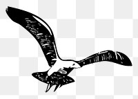 Flying bird png sticker, transparent background. Free public domain CC0 image.