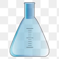 Science beaker png sticker, transparent background. Free public domain CC0 image.