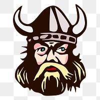 Viking man png sticker, transparent background. Free public domain CC0 image.