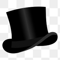 Top hat png sticker, transparent background. Free public domain CC0 image.