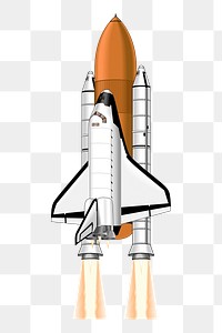 Launching rocket png sticker, transparent background. Free public domain CC0 image.
