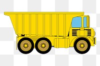 Dump truck png sticker, transparent background. Free public domain CC0 image.