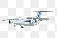 Flying airplane png sticker, transparent background. Free public domain CC0 image.