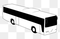 Tour bus png sticker, transparent background. Free public domain CC0 image.