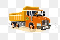 Dump truck png sticker, transparent background. Free public domain CC0 image.