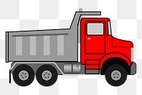 Dump truck png sticker, transparent background. Free public domain CC0 image.