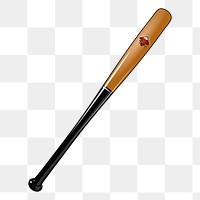 Baseball bat png sticker, transparent background. Free public domain CC0 image.