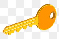 Key png sticker, transparent background. Free public domain CC0 image.