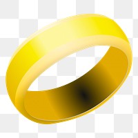 Gold ring png sticker, transparent background. Free public domain CC0 image.