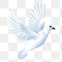 Flying dove png sticker, transparent background. Free public domain CC0 image.