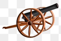 Medieval cannon png sticker, transparent background. Free public domain CC0 image.