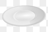 White dish png sticker, transparent background. Free public domain CC0 image.