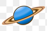 Planet Saturn png sticker, transparent background. Free public domain CC0 image.