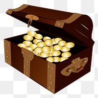 Treasure box png sticker, transparent background. Free public domain CC0 image.