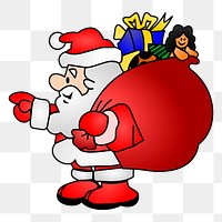 Santa Claus png sticker, transparent background. Free public domain CC0 image.