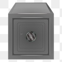 Lockable safe png sticker, transparent background. Free public domain CC0 image.