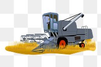 Farming tractor png sticker, transparent background. Free public domain CC0 image.