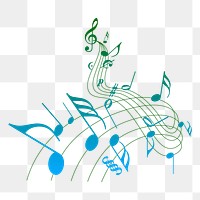 Musical notes png sticker, transparent background. Free public domain CC0 image.