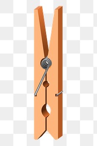 Clothespin png sticker, transparent background. Free public domain CC0 image.