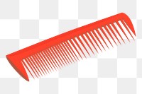 Red comb png sticker, transparent background. Free public domain CC0 image.