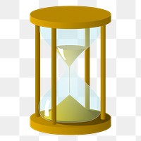 Hourglass png sticker, transparent background. Free public domain CC0 image.