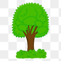 Lone tree png sticker, transparent background. Free public domain CC0 image.