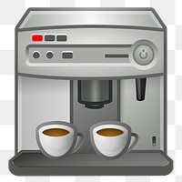 Coffee maker png sticker, transparent background. Free public domain CC0 image.