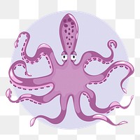 Octopus png sticker, transparent background. Free public domain CC0 image.