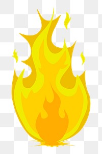 Flame png sticker, transparent background. Free public domain CC0 image.