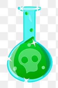 Death potion png sticker, transparent background. Free public domain CC0 image.