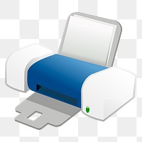 Printer png sticker, transparent background. Free public domain CC0 image.