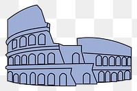 The Colosseum png sticker, transparent background. Free public domain CC0 image.