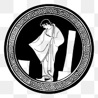 Greek god png sticker, transparent background. Free public domain CC0 image.