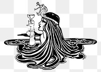 Alcohol queen png sticker, transparent background. Free public domain CC0 image.