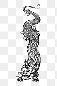 Chinese dragon png sticker, transparent background. Free public domain CC0 image.