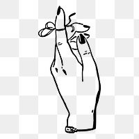 String on finger png sticker, transparent background. Free public domain CC0 image.