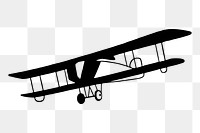 Vintage airplane png sticker, transparent background. Free public domain CC0 image.