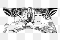 Egyptian god png sticker, transparent background. Free public domain CC0 image.