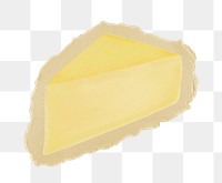 Cheese, food png sticker, ripped paper, transparent background