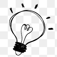 Light bulb png sticker, transparent background