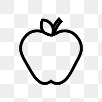 Apple icon png sticker, transparent background