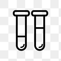 Science tubes png sticker, transparent background