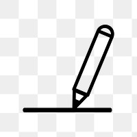 Pencil icon png sticker, transparent background