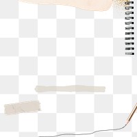 Note paper png border, transparent background