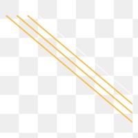 Slanting lines png element, yellow design, transparent background