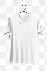 White t-shirt png sticker, simple apparel, transparent background